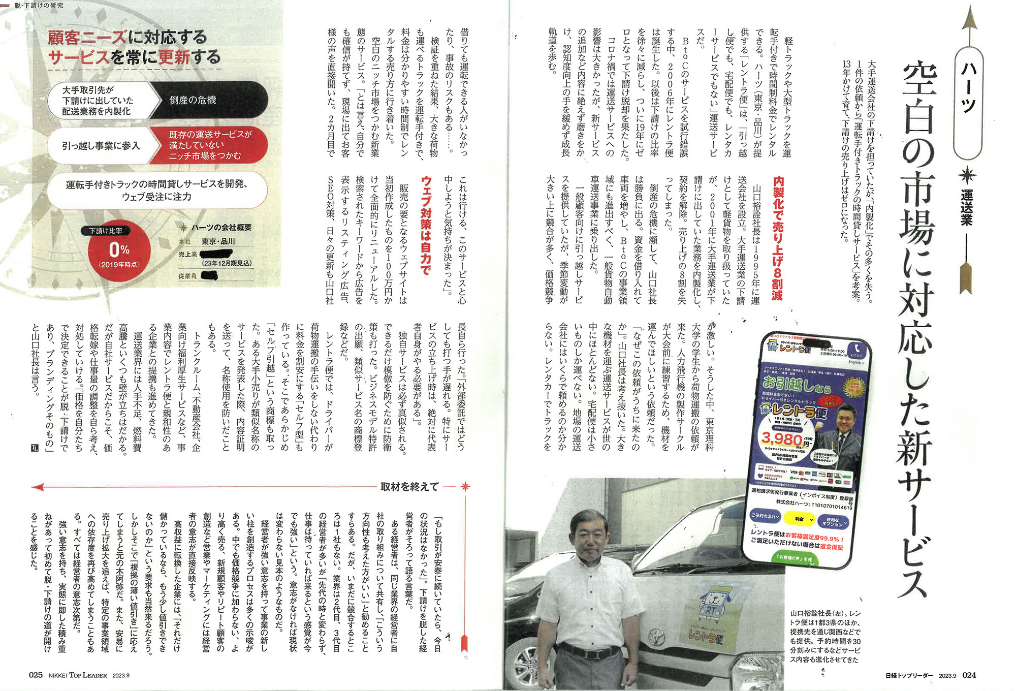 日経BP発刊「日経トップリーダー」記事