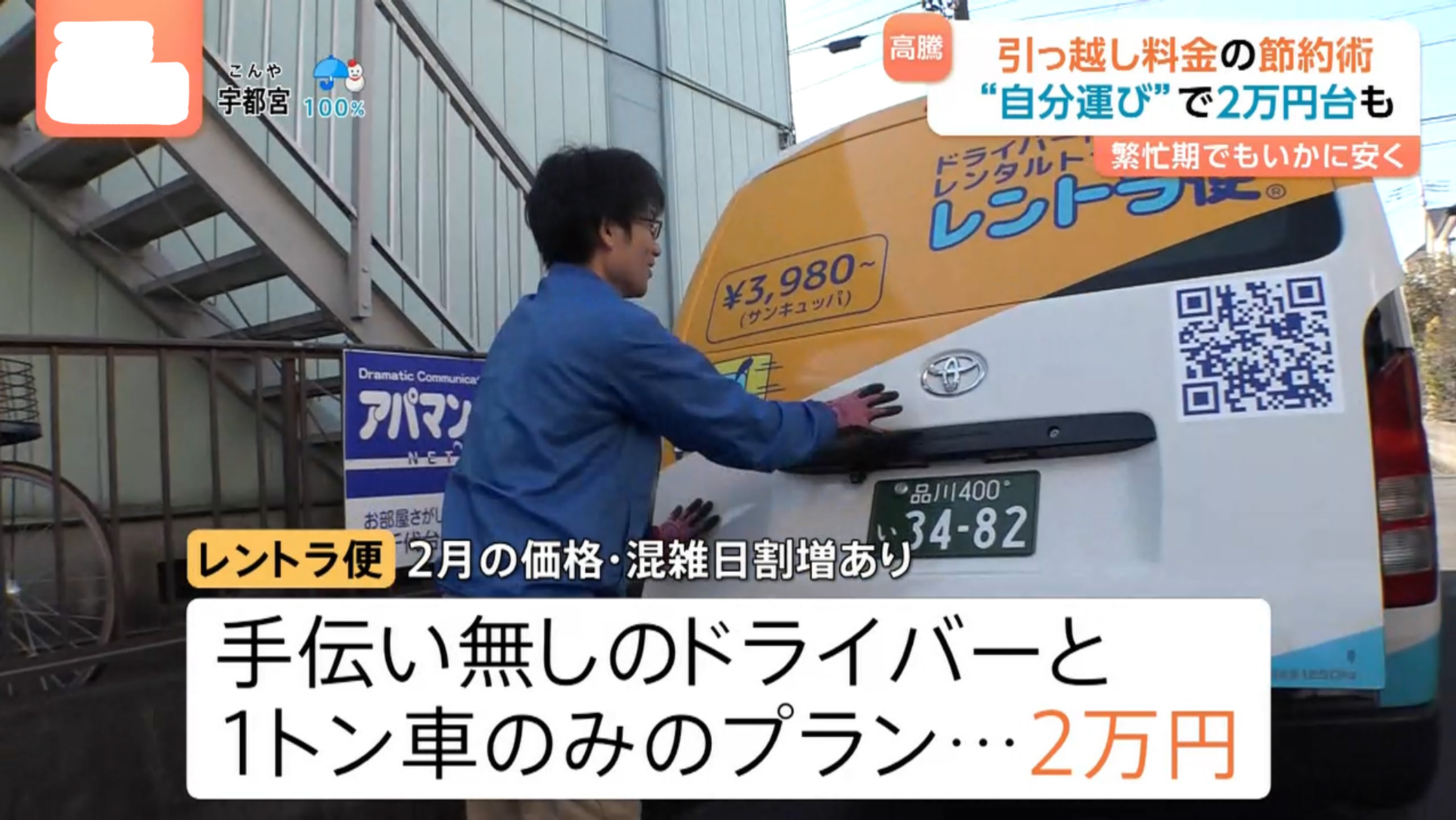 TBS 「THE TIME」にレントラ便が「引っ越し料金の節約術」と題して紹介されました。