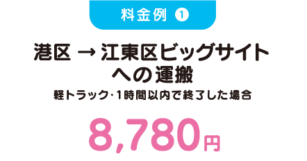 港区 → 江東区ビッグサイトへの運搬